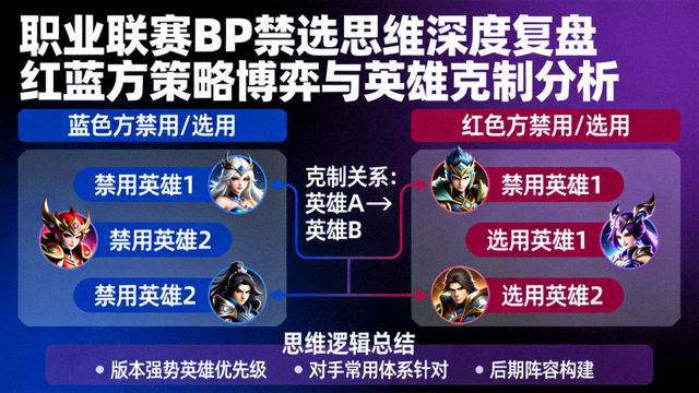 职业联赛BP禁选思维深度复盘分析画面